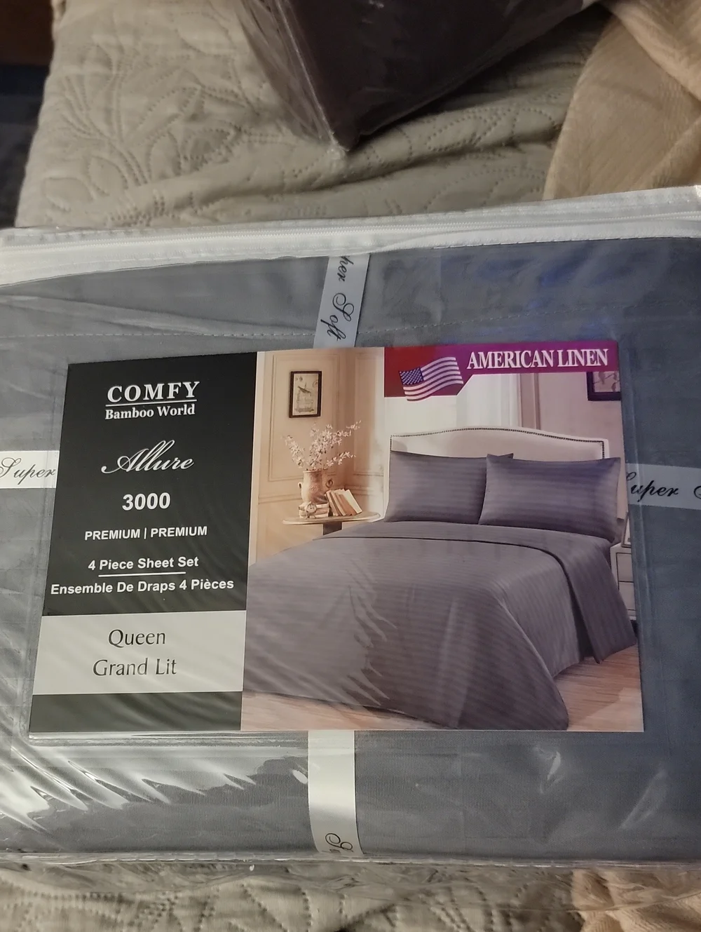 Allure 3000 Queen Sheet Set by Comfy - Gray